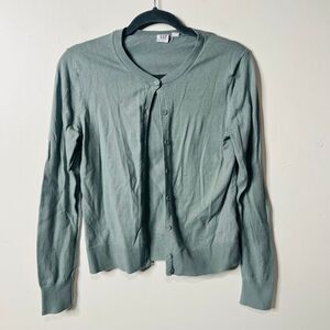 Gap Sage Green Cardigan Lightweight Sz S